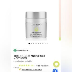 Juice Beauty Stem cellular anti wrinkle moisturizer